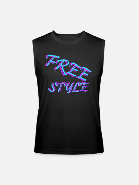 “FREE STYLE” – CHIC T-SHIRTS - Men’s Performance Sleeveless Shirt - black