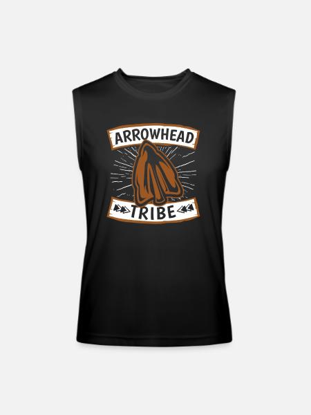 Arrowhead Tribe Rocks Flint Artifact Arrowhead - Men’s Performance Sleeveless Shirt - black - Front