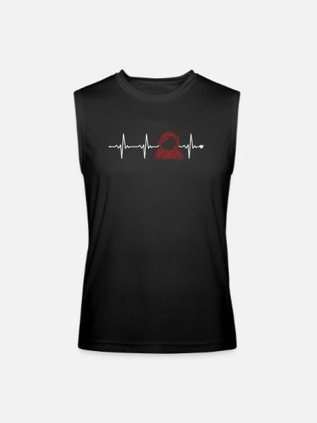 Astronaut Heartbeat Astronautical Spacecraft - Men’s Performance Sleeveless Shirt - black