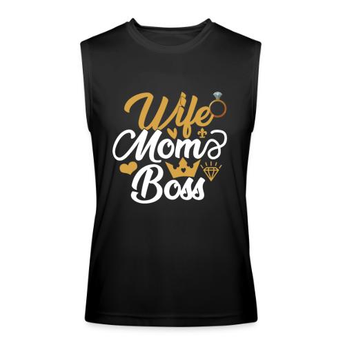 Wife Mom Boss design - Men’s Performance Sleeveless Shirt