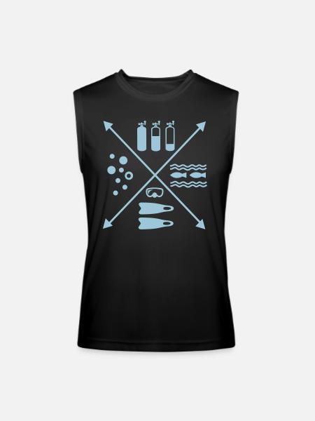 Scuba Diving - Men’s Performance Sleeveless Shirt - black