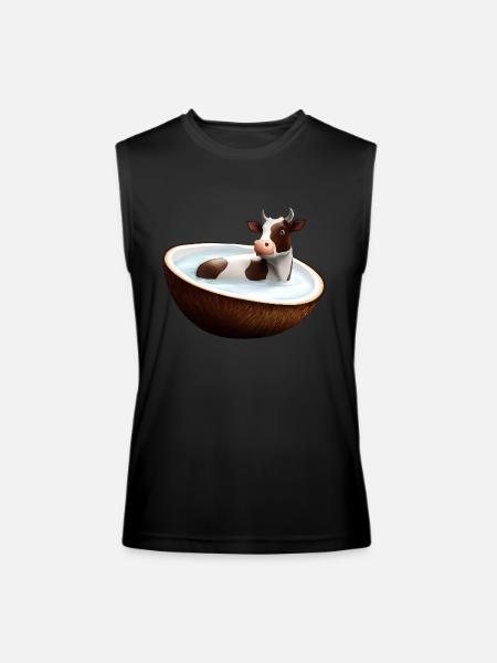 Cow in coconut - Men’s Performance Sleeveless Shirt - black