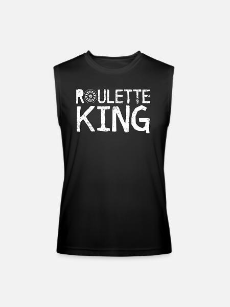 Funny Gambling Roulette King - Men’s Performance Sleeveless Shirt - black - Front