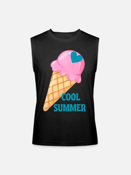Ice Cream Heart Summer Vibe - Men’s Performance Sleeveless Shirt - black