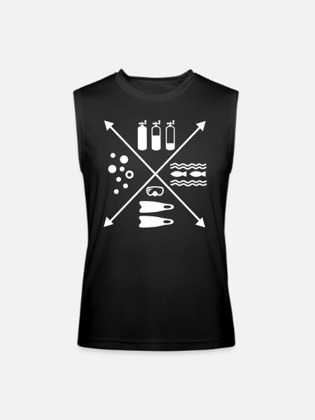 Scuba Diving - Men’s Performance Sleeveless Shirt - black