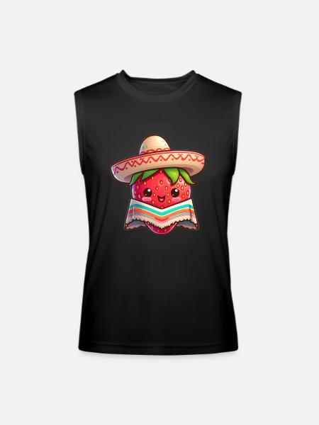 Mexican strawberry - Men’s Performance Sleeveless Shirt - black