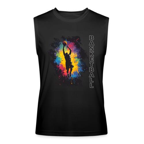 High Energy Basketball Paint Splatter Art - Men’s Performance Sleeveless Shirt