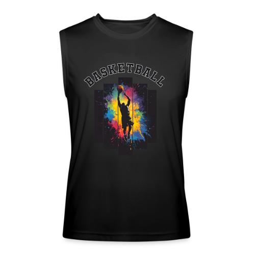 Basketball Slam Dunk Splash Design - Men’s Performance Sleeveless Shirt