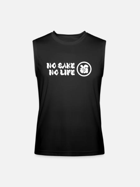 NO SAKE NO LIFE - Men’s Performance Sleeveless Shirt - black
