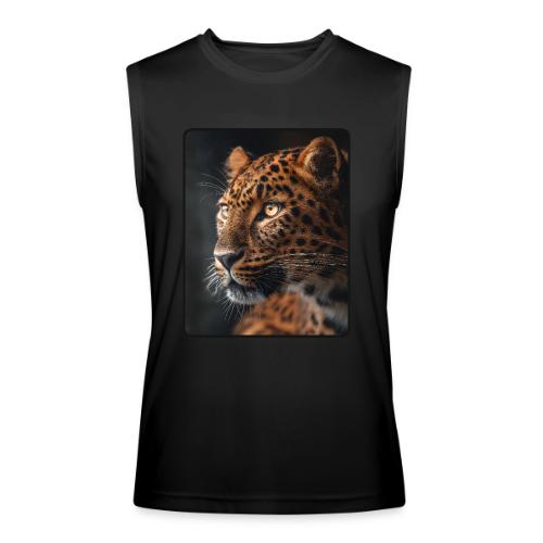 Amur Leopard Face Wildlife Design - Men’s Performance Sleeveless Shirt