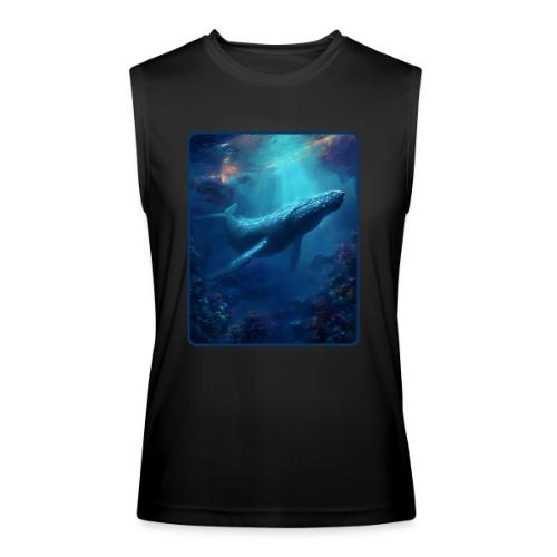 Humpback Whale Ocean Reef Design - Men’s Performance Sleeveless Shirt
