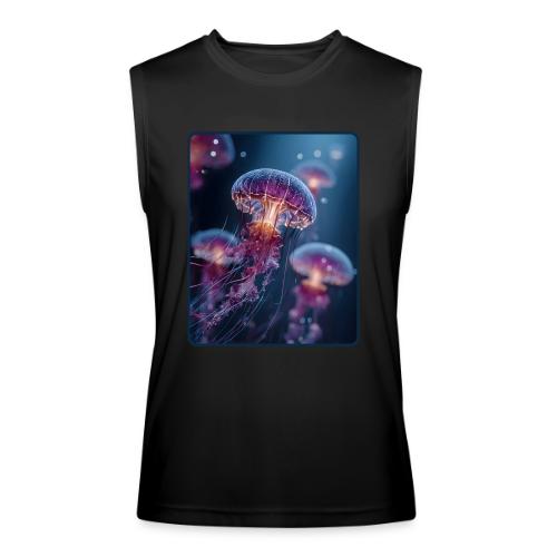 Glowing Jellyfish Deep Sea Design - Men’s Performance Sleeveless Shirt