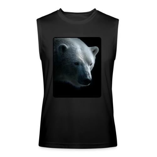 Polar Bear Close-Up Wildlife Design - Men’s Performance Sleeveless Shirt