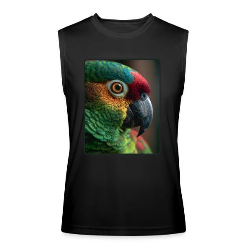 Colorful Parrot Close-Up Design - Men’s Performance Sleeveless Shirt