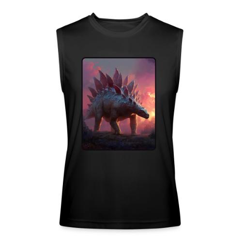 Stegosaurus Sunset Forest Design - Men’s Performance Sleeveless Shirt