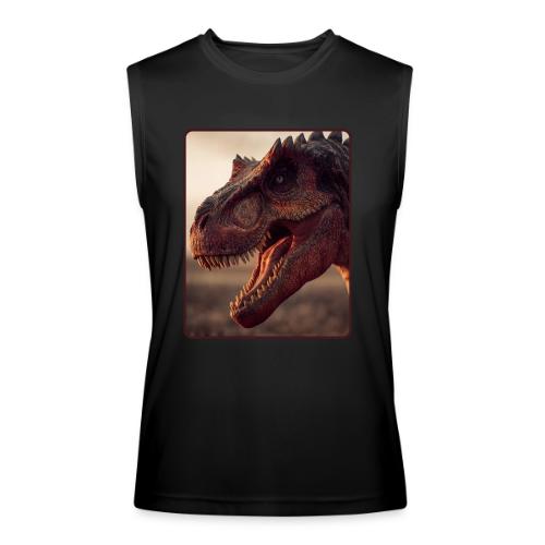 T Rex Roaring Close-Up Design - Men’s Performance Sleeveless Shirt