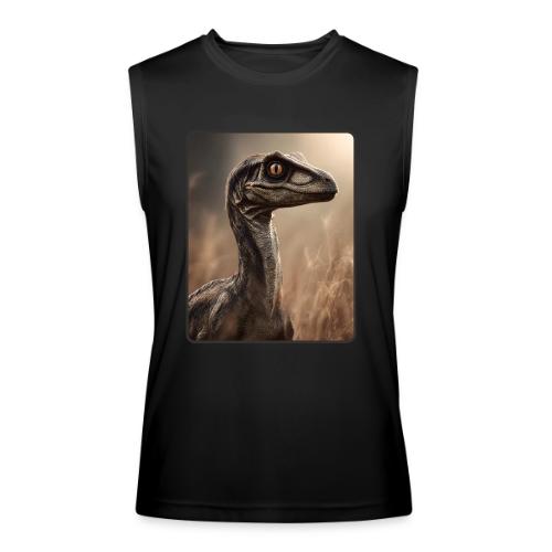 Velociraptor Feathered Portrait Design - Men’s Performance Sleeveless Shirt