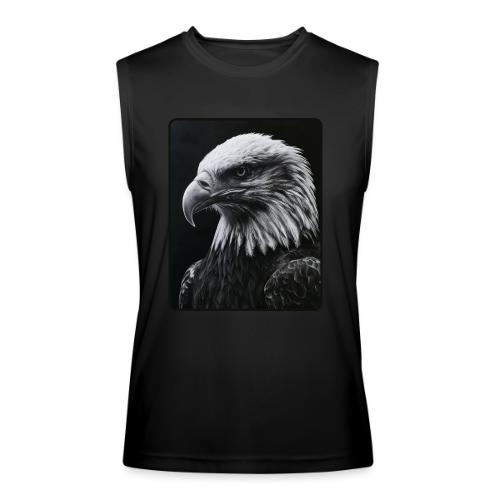 Black White Bald Eagle Design - Men’s Performance Sleeveless Shirt