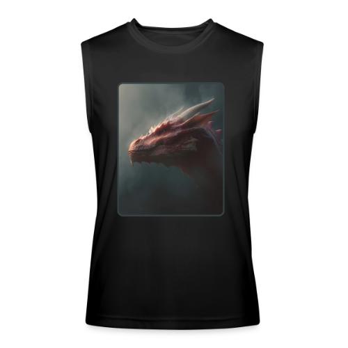 Red Dragon Fog Portrait Design - Men’s Performance Sleeveless Shirt