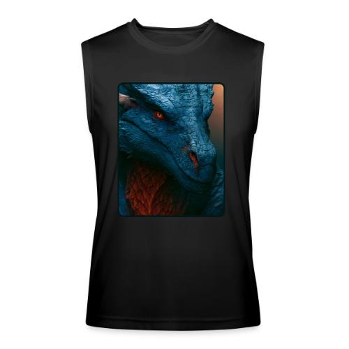Turquoise Dragon Fire Eye Design - Men’s Performance Sleeveless Shirt