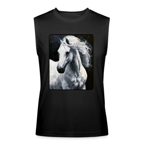 White Horse Oil Painting Design - Men’s Performance Sleeveless Shirt