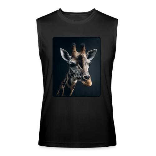 Majestic Giraffe Artistic Portrait Design - Men’s Performance Sleeveless Shirt