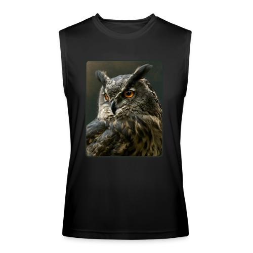 Eurasian Eagle Owl Portrait Design - Men’s Performance Sleeveless Shirt