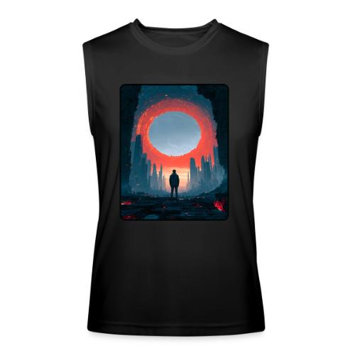 Cosmic Portal Future City Design - Men’s Performance Sleeveless Shirt