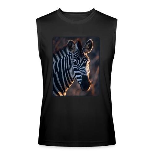 Majestic Zebra Sunset Portrait Design - Men’s Performance Sleeveless Shirt