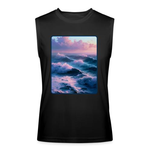 Dreamy Pastel Ocean Sunset Art - Men’s Performance Sleeveless Shirt