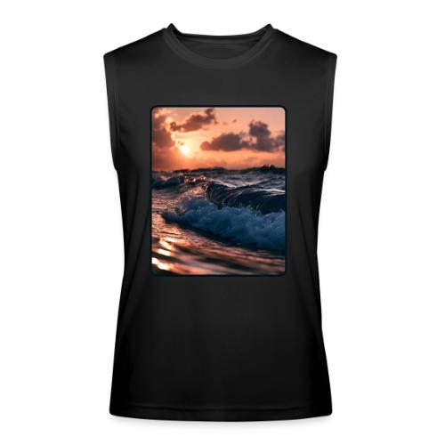 Golden Sunset Ocean Wave - Men’s Performance Sleeveless Shirt