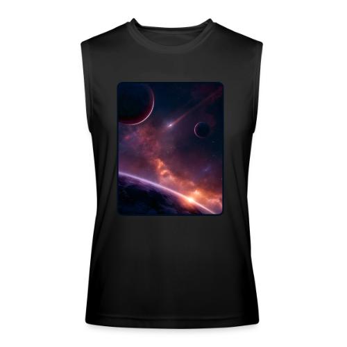 Cosmic Sunset Nebula Space Art - Men’s Performance Sleeveless Shirt