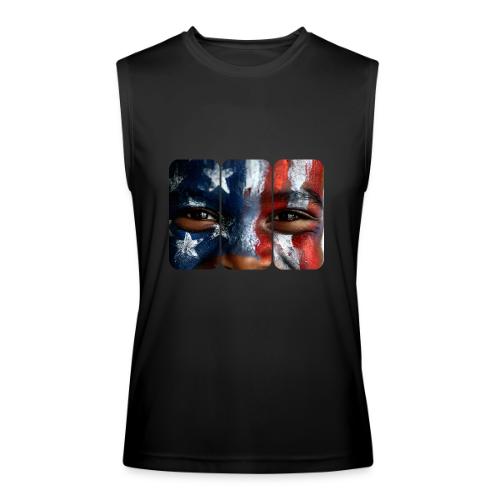 USA: Three Panels of Pride - Men’s Performance Sleeveless Shirt