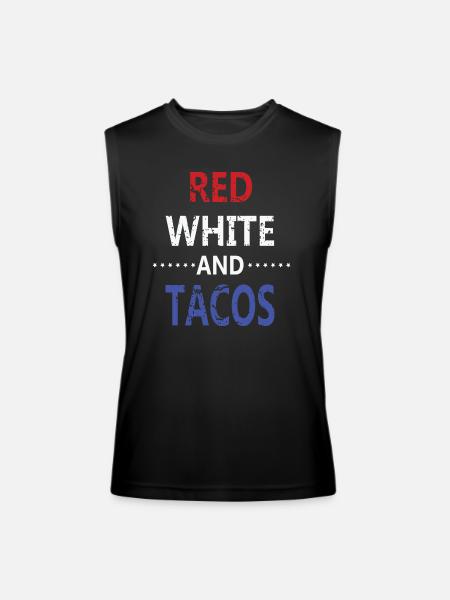 Red White And Tacos - Men’s Performance Sleeveless Shirt - black