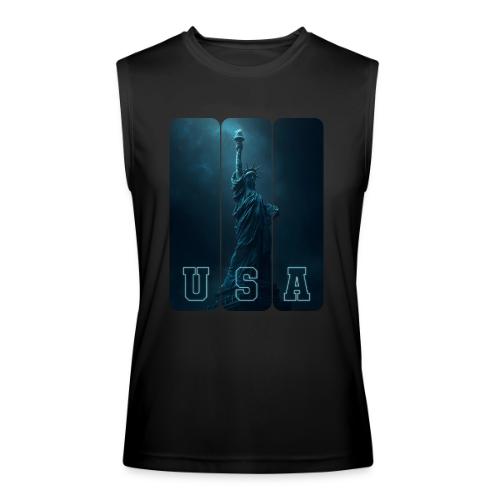 Neon Liberty USA Triptych - Men’s Performance Sleeveless Shirt