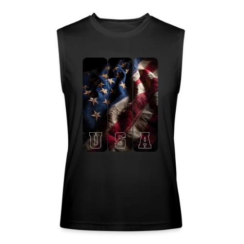 USA: Worn Stars and Stripes - Men’s Performance Sleeveless Shirt
