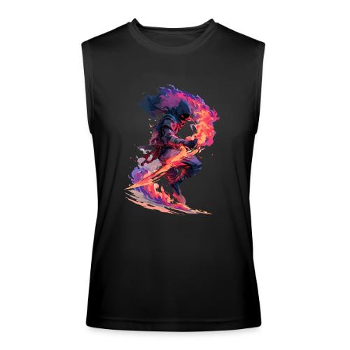 Flaming Ninja Warrior Fantasy Design - Men’s Performance Sleeveless Shirt