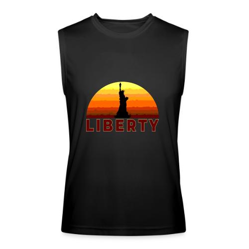 USA: Sunset Liberty Bold - Men’s Performance Sleeveless Shirt