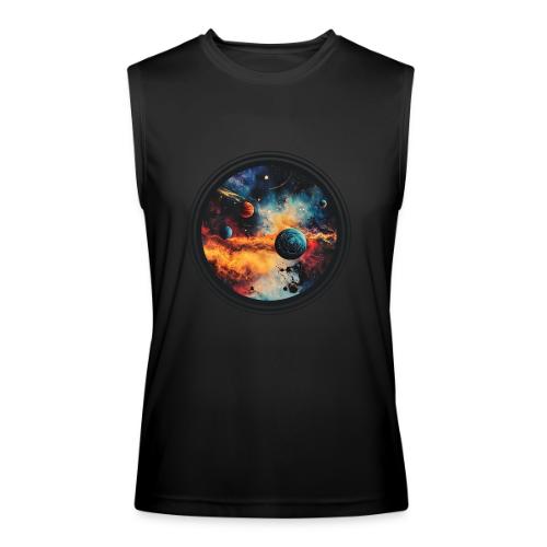 Cosmic Brush Planets - Men’s Performance Sleeveless Shirt