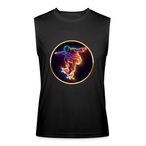 Skateboarding: Midnight Neon Skater - Men’s Performance Sleeveless Shirt