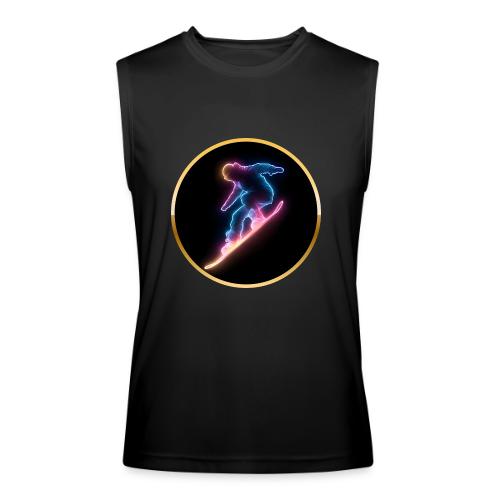 Snowboarding: Neon Snow Drift - Men’s Performance Sleeveless Shirt