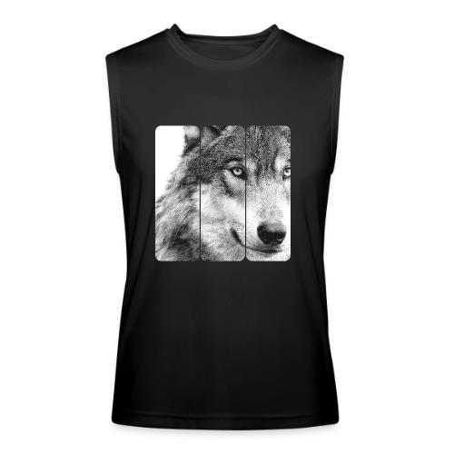 Wolf Face Triptych: Silent Alpha - Men’s Performance Sleeveless Shirt