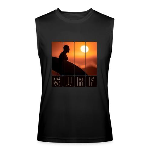 Surfing: Sunset Surf Panels - Men’s Performance Sleeveless Shirt