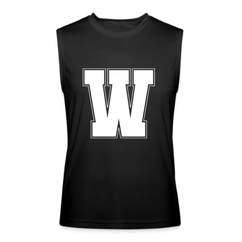 White Letter W – Varsity Alphabet Monogram - Men’s Performance Sleeveless Shirt