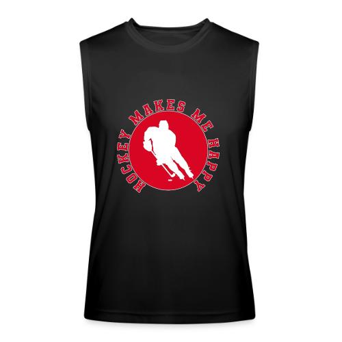 Hockey Makes Me Happy – Ice Hockey Fan Emblem - Men’s Performance Sleeveless Shirt