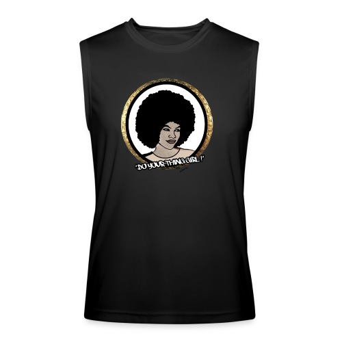 Do Your Thing Gold (Natural Hair, Afro) - Men’s Performance Sleeveless Shirt