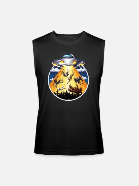 Cryptids Alien Abduction - Men’s Performance Sleeveless Shirt - black
