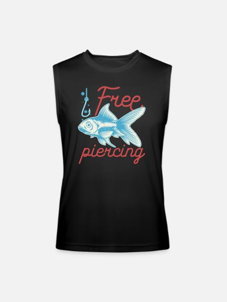 Fishing Free Piercing - Men’s Performance Sleeveless Shirt - black