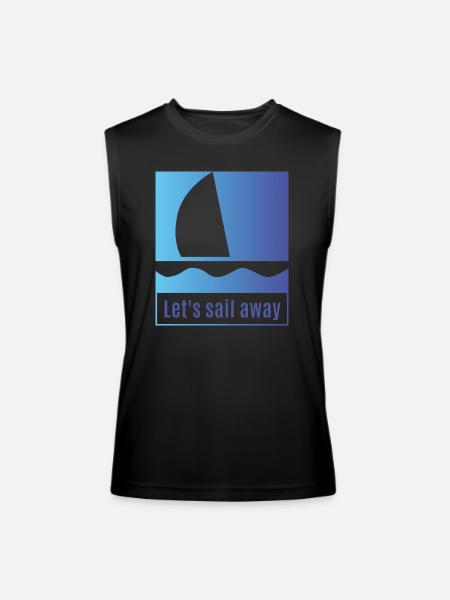 Sail Away With Me - Men’s Performance Sleeveless Shirt - black