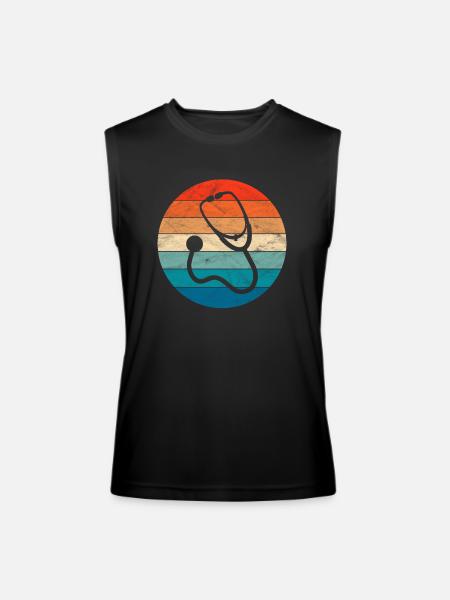 Stethoscope - Men’s Performance Sleeveless Shirt - black